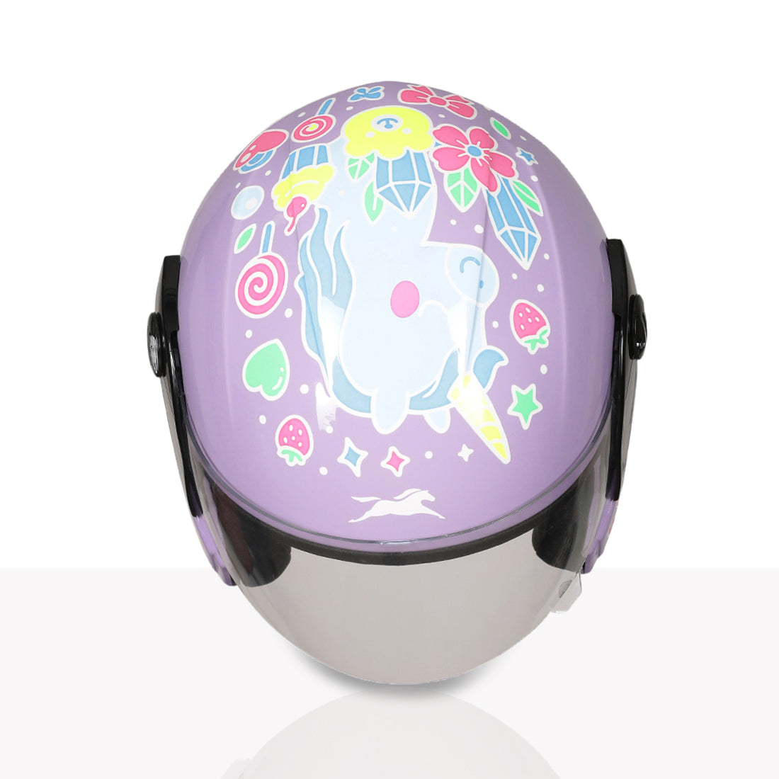 TVS Moto Jr. Kids Helmet |Fun Glow in the Dark Graphics | Lightweight ISI Certified ABS Shell| Removable Cheek Pads | Ideal Kids Bike Helmet for Cycle Scooter Daily Ride Comfort & Protection